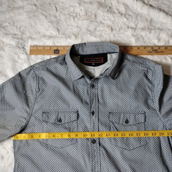 PD&C Navy Blue and White Button Down Shirt, Large - Picture 11 of 12